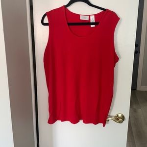 Red short sleeve blouse